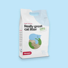 Lade das Bild in den Galerie-Viewer, Nachhaltiges Katzenstreu Tofu Fein Natural von HOOPO® | 100% Tofu | Blitzschnelle Klumpenbildung 4 x 7L | Fräulein Plath
