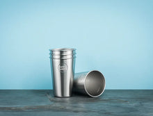 Lade das Bild in den Galerie-Viewer, 4er Pack soulcup • plain - Trinkbecher aus Edelstahl - 400ml
