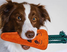 Lade das Bild in den Galerie-Viewer, Öko-Hundespielzeug &quot;Candice&quot; | Upcycling Wildleder | 100% biologisch abbaubar
