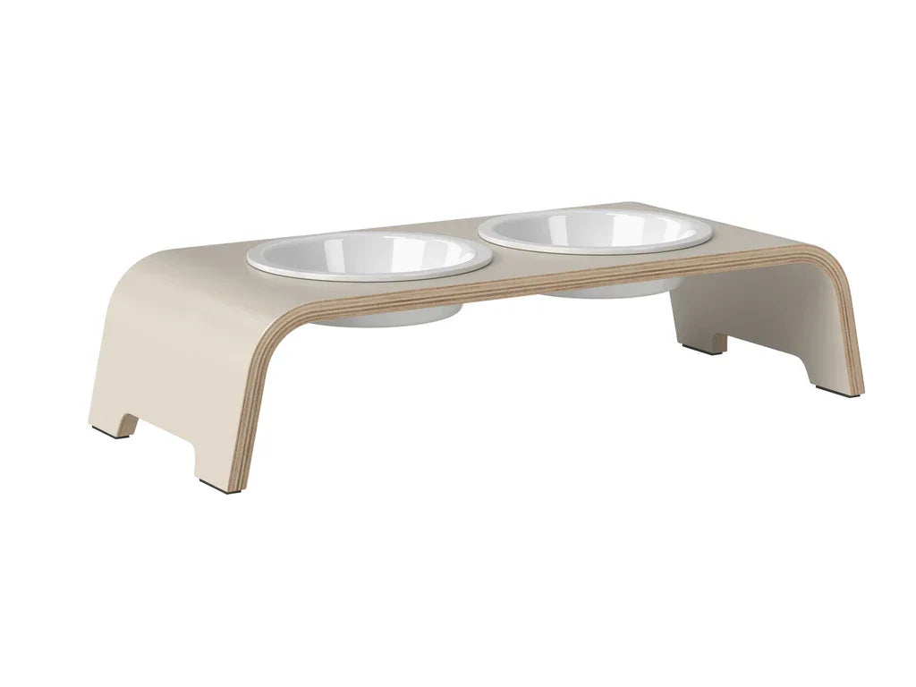 Futterstation dogBar fr Hunde | Porzellan | Cashmere grey | NEU: 6 Gren