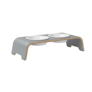 Futterstation dogBar® für Hunde | Porzellan | Grau | NEU: 6 Größen S large | Fräulein Plath
