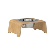 dogBar® Single Hundenapf | Edelstahl | Eiche hell | 3 Größen M small | Fräulein Plath