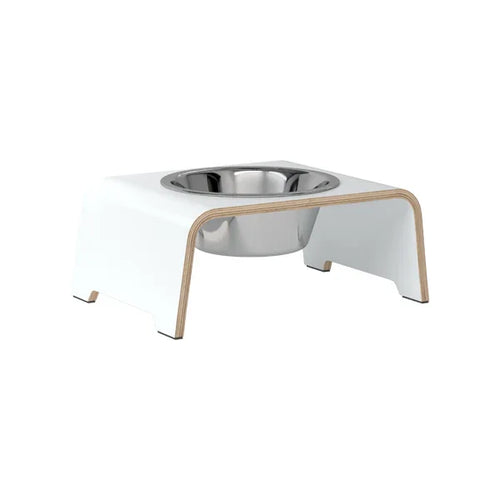 dogBar® Single Hundenapf | Edelstahl | Weiss | 3 Größen M small