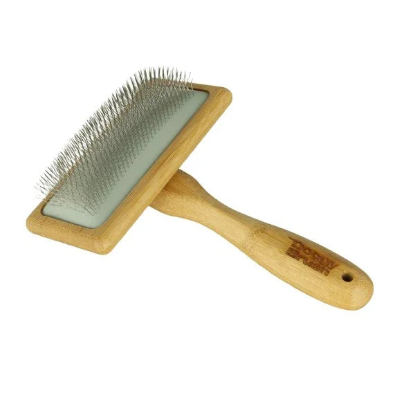 The DoggyBrush Slicker | Hundebürste aus Bambus | Für Hunde mit Unterwolle | 3 Größen L